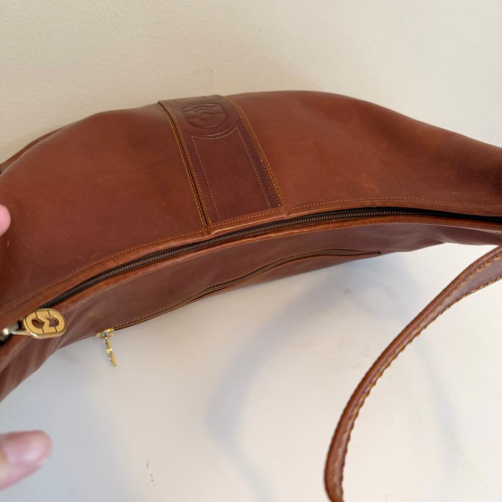 Marino Orlandi Leather Hobo Shoulder Bag Large Brown Italian Designer Luxury - Picture 6 of 16